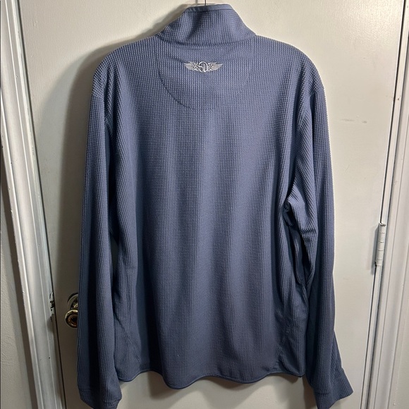 Straight Down Golf Whistling Straights Blue Waffle Quarter Zip Men’s size Large - Picture 6 of 6